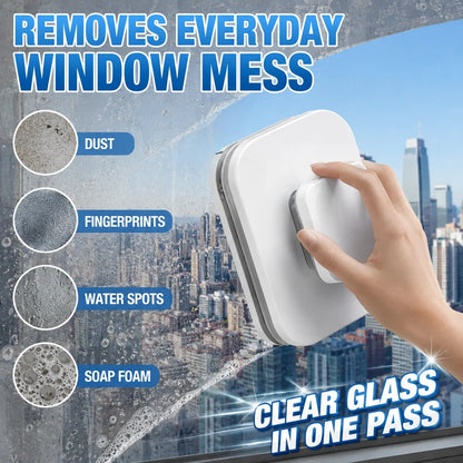 💯 6-in-1 Double-Sided Magnetic Window Cleaner | Safe High-Rise Glass Wiper with Squeegee 🪟