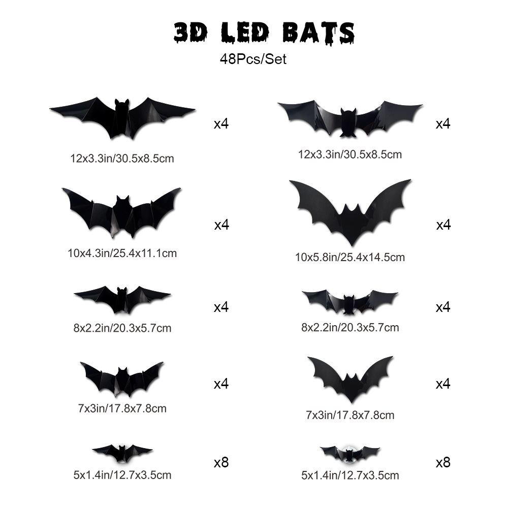 🦇 BatGlow™ 3D LED Bat Wall Decor