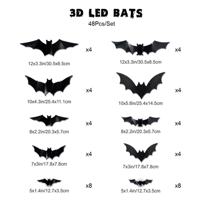 🦇 BatGlow™ 3D LED Bat Wall Decor