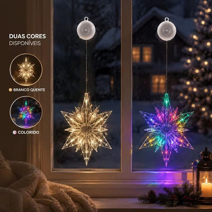 ❄️ DIY Christmas Snowflake Window Lights – Battery-Powered Festive Window Decorations