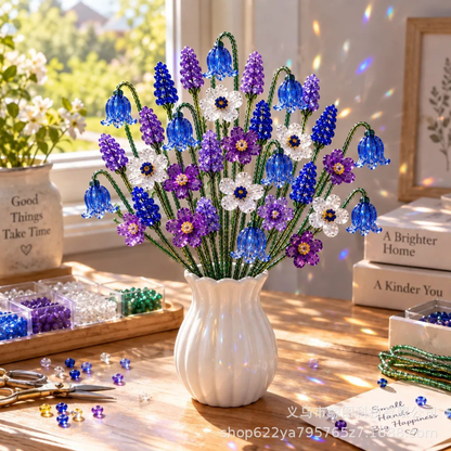 🌼✨DIY Beaded Wildflower Bouquet Kit – Handmade Crystal Flower Craft Set🌸✨