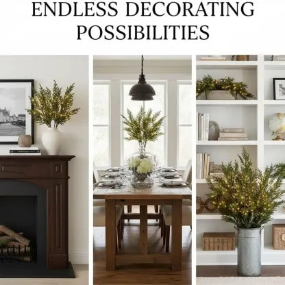Lighted Norfolk Pine Branches – DIY Holiday Greenery Set