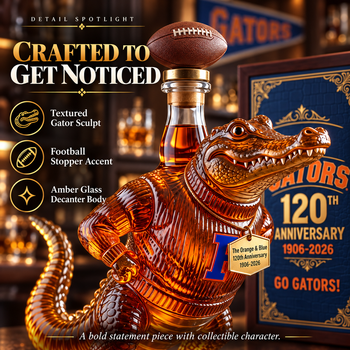 🐊 Gators 120th Anniversary Whiskey Bottle