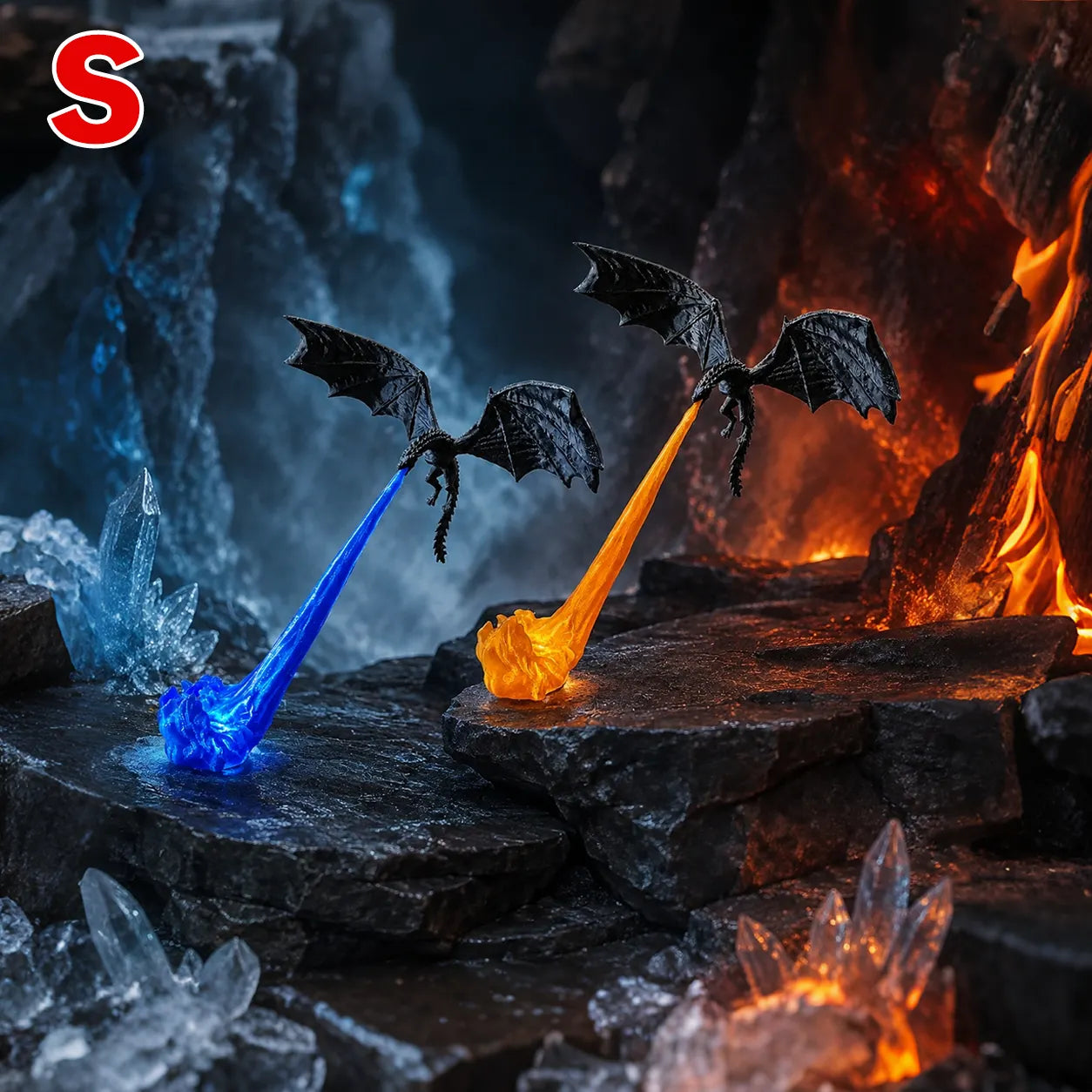 🐉 50% OFF Fire-Breathing Dragon Book Nook Light – Floating Fantasy Shelf Display