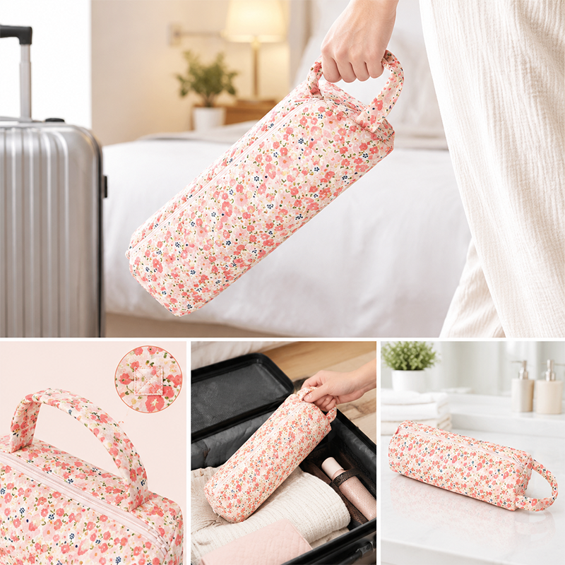 🔥 FINAL 50% OFF Quilted Multi‑Purpose Storage Bag, Portable Zipper Cosmetic Makeup Pouch 🎒