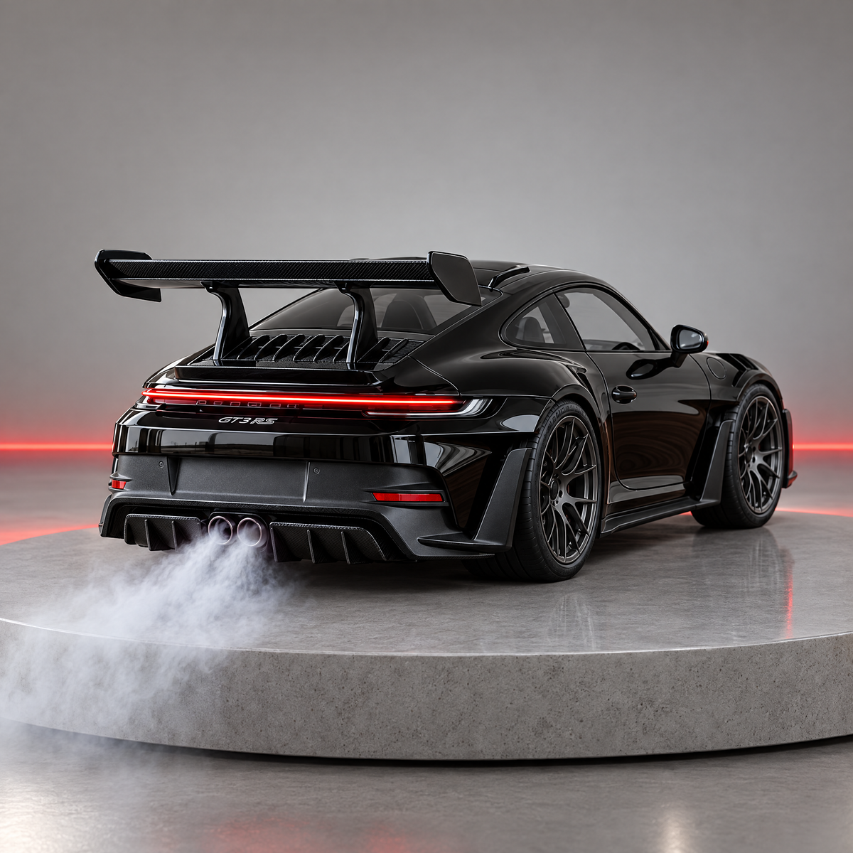 🏎️💨 Track-Inspired Sports Car Display Model – Exhaust Mist Effect Collector Decor!!!