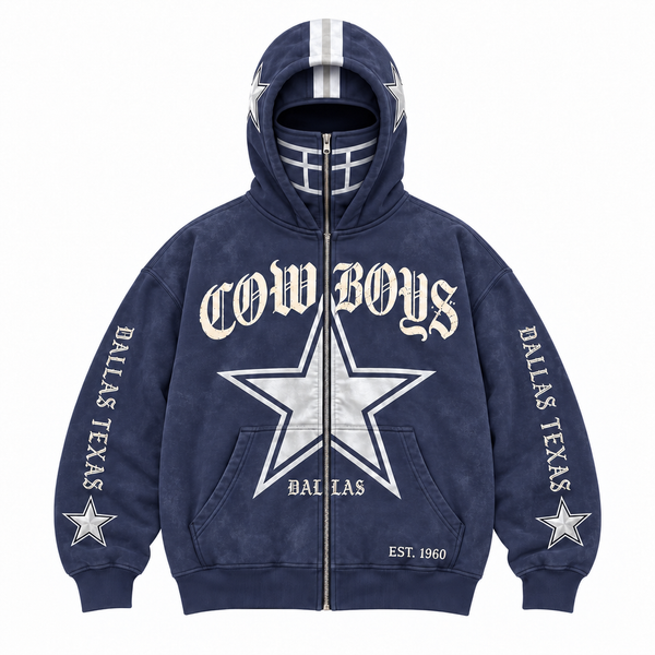 🏈 2-in-1 Football Zip Hoodie – Full-Zip Helmet Hood & Oversized Fit🏆