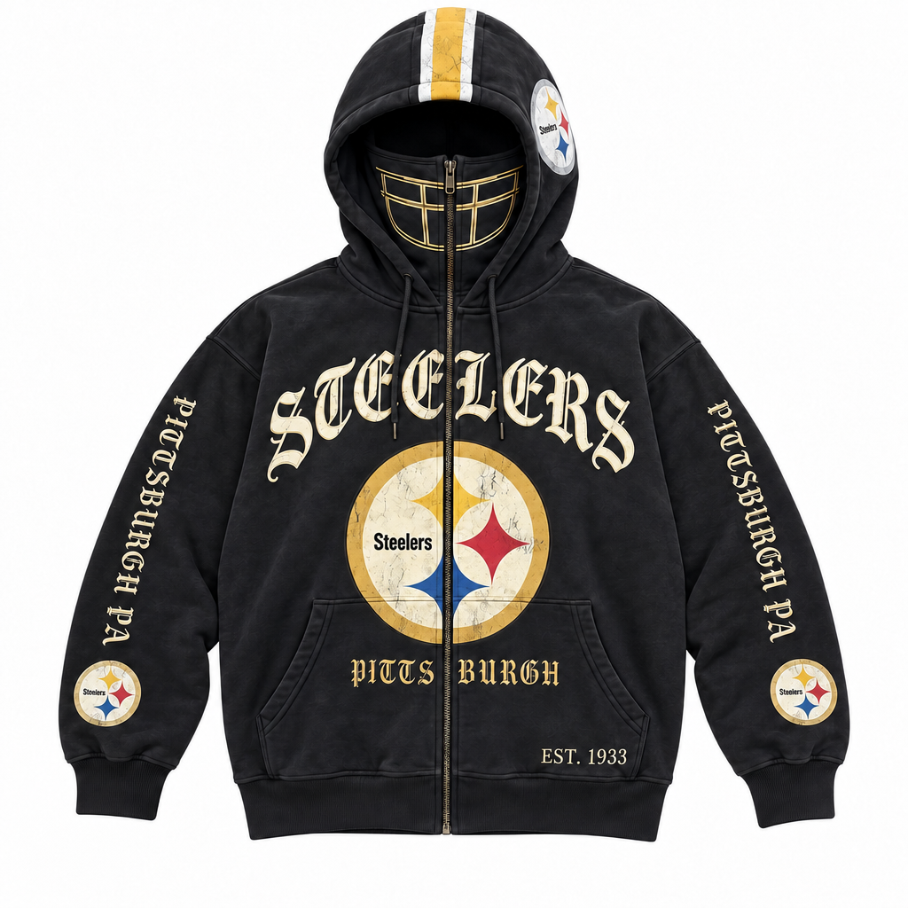 🏈 2-in-1 Football Zip Hoodie – Full-Zip Helmet Hood & Oversized Fit🏆