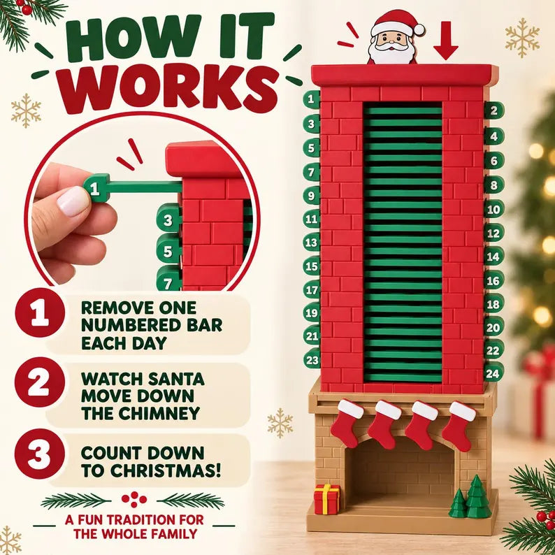 🎅 48% OFF Santa Chimney Advent Calendar – 24 Days of Christmas Magic
