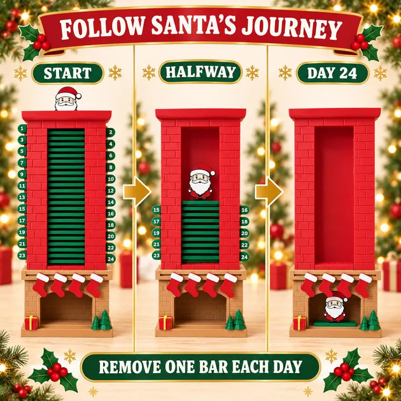 🎅 48% OFF Santa Chimney Advent Calendar – 24 Days of Christmas Magic