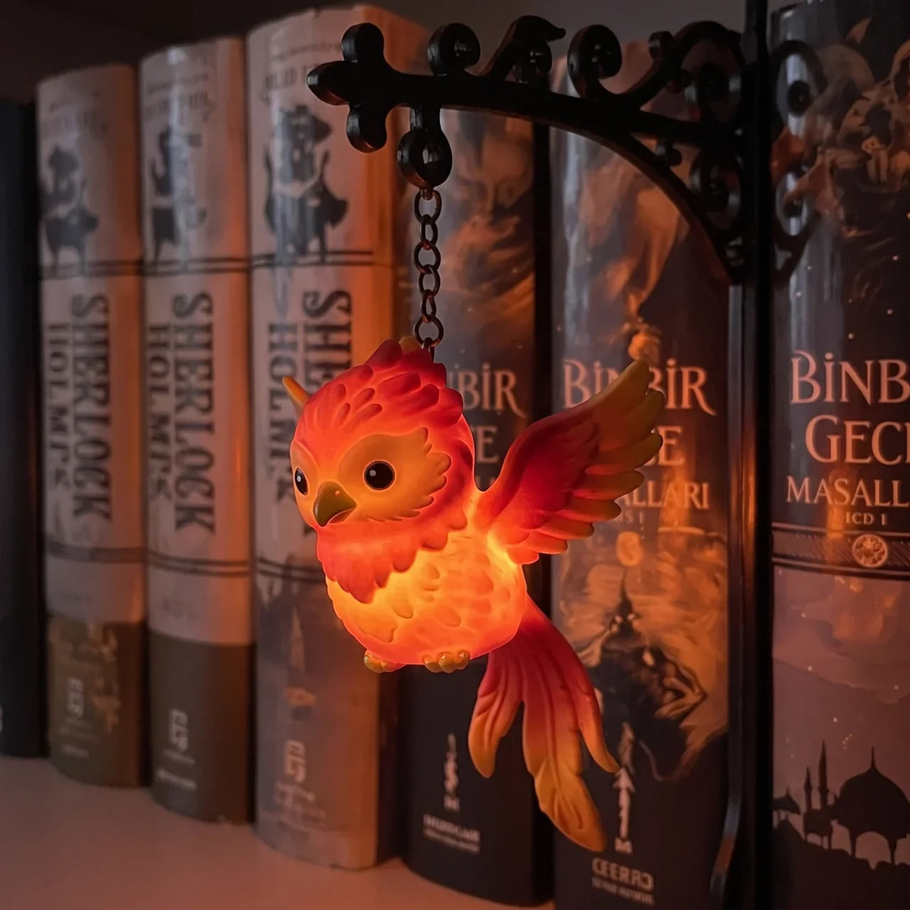 ✨ Glowing Fantasy Bookshelf Figurine Light – Owl, Stag & Phoenix Styles