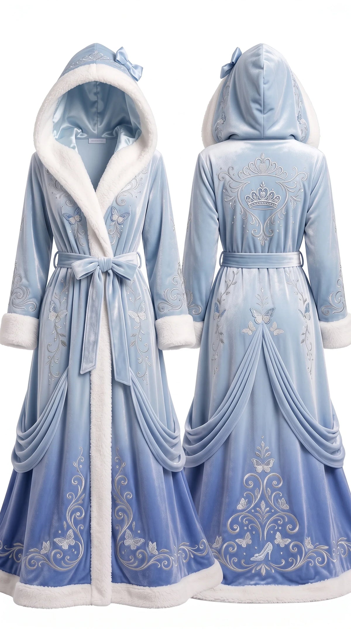🌸Floral Hooded Robe with Plush Lining