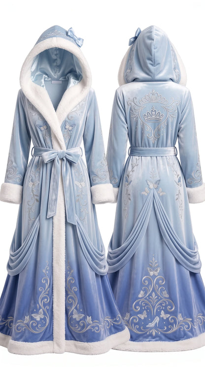🌸Floral Hooded Robe with Plush Lining