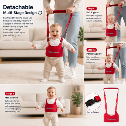 👼 50% OFF Limited Time 🚶 Baby Walking Assistant Harness – Safety Learning Walker Belt for Toddlers, Hands-Free Walking Support Helper
