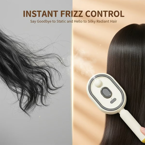 3-in-1 Electric Spray Hair Brush 🔥 Air Cushion Scalp Massage Comb with Red Light