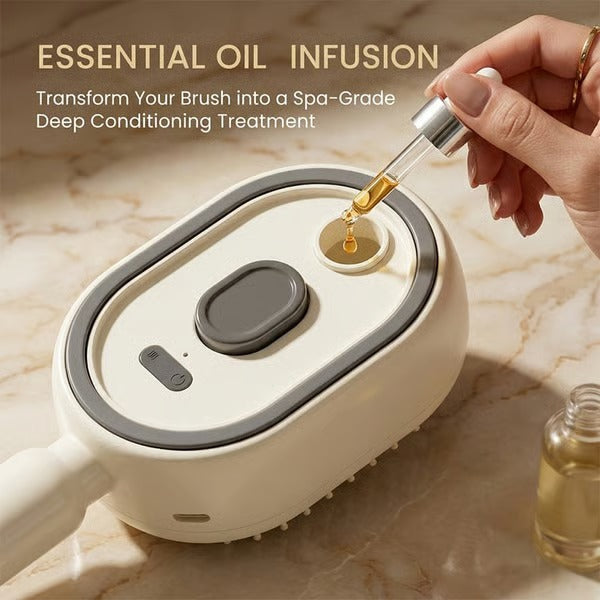 3-in-1 Electric Spray Hair Brush 🔥 Air Cushion Scalp Massage Comb with Red Light