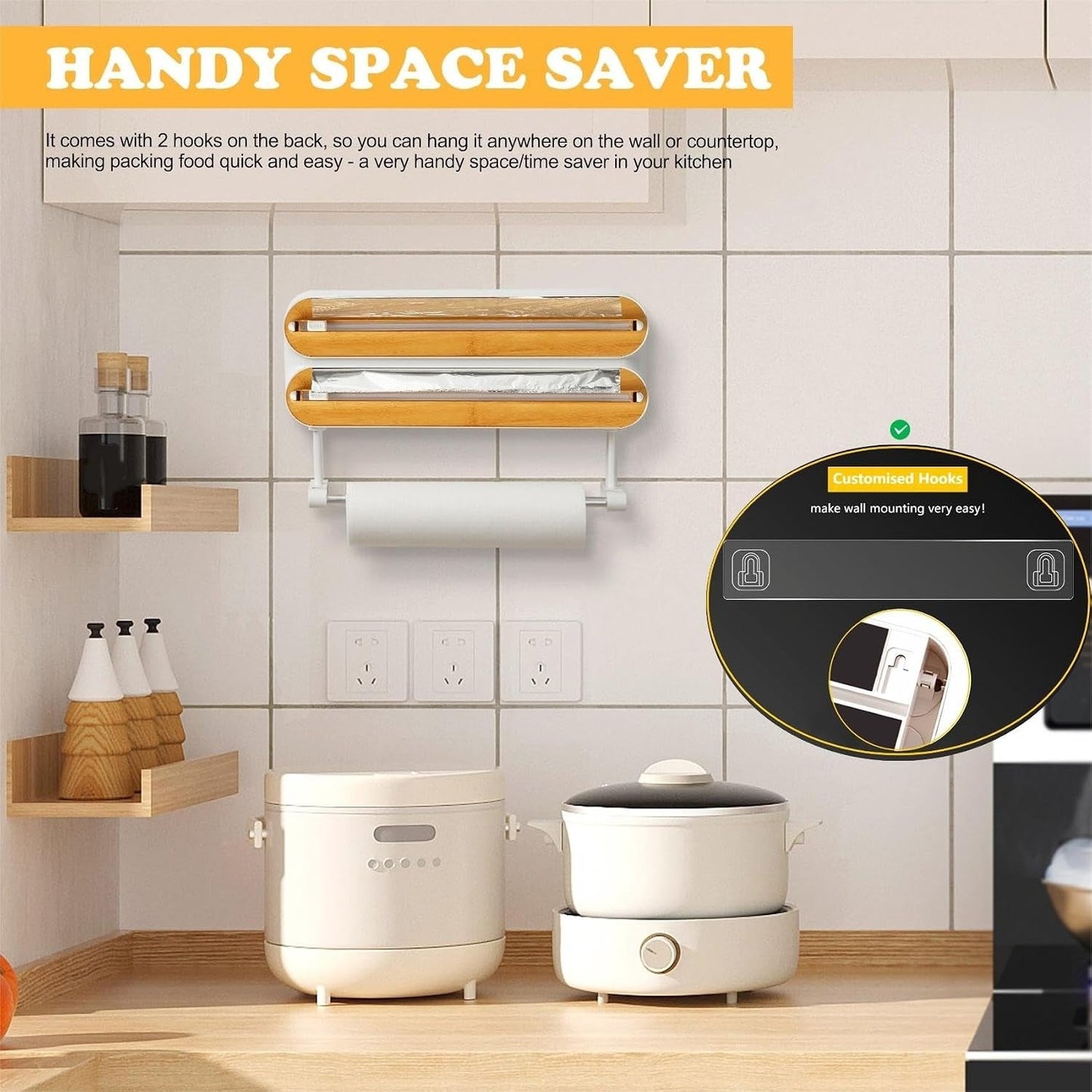 🔥 50% OFF Limited Deal! 🧲 The Magnetic Wrap Cutter That Keeps Your Kitchen Clean & Organized