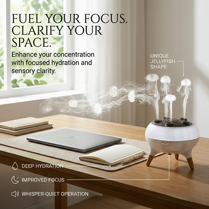 🪼 Dancing Jellyfish Aroma Diffuser with Sound-Reactive RGB Lights
