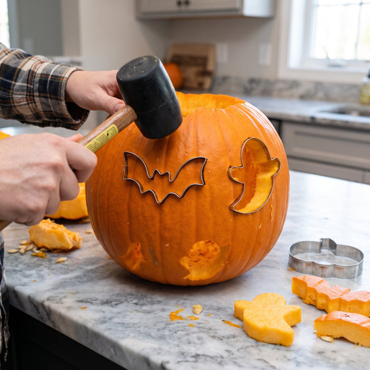 🎃 60% OFF 7-Piece Halloween Pumpkin Carving & Cookie Cutter Set – Carve It, Bake It, Use It Again