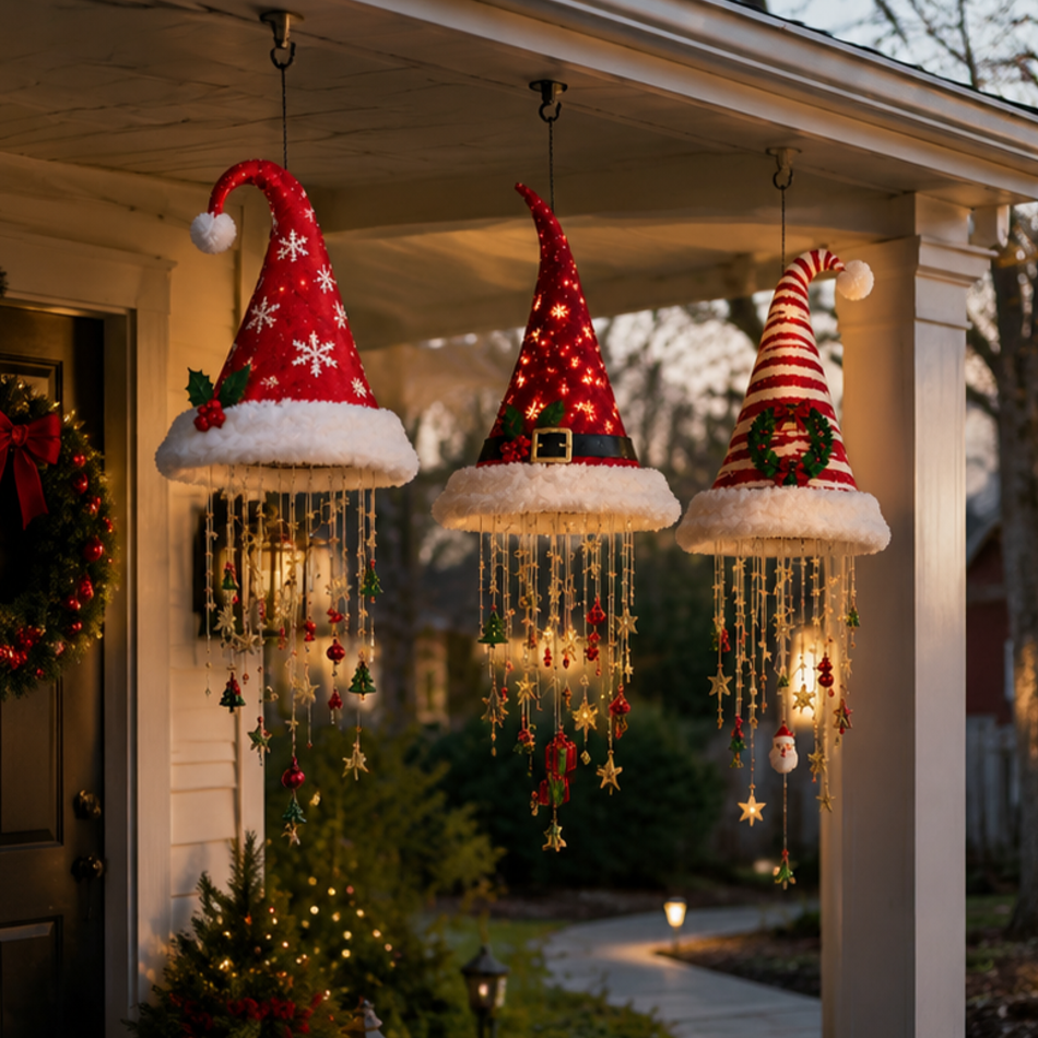 🎄 50% OFF ✨ Glowing Christmas Hanging Chandelier – Festive LED Holiday Décor