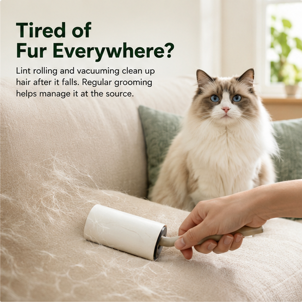 🐾 Pet Undercoat Grooming Rake for Less Loose Fur at Home