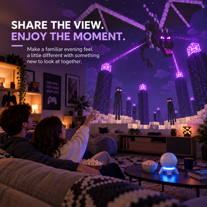 🎮 Pixel Fantasy Scene Projector – Ambient Decor for Gaming Rooms