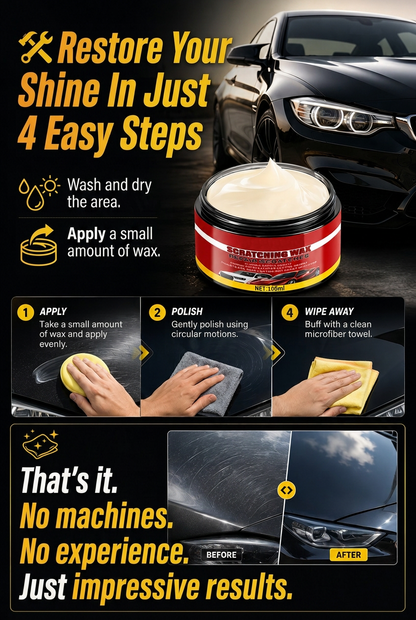 🚗 Ultimate Car Scratch Remover Wax – Reduce Scratches & Restore Showroom Shine ✨