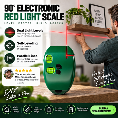 🔧90° Right‑Angle Laser Level Square | Infrared Line Marker for Tiling & DIY Projects