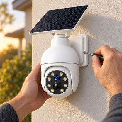 ☀️ Solar Motion Sensor Light - Camera-Style Outdoor Wall & Pathway Lamp 📹