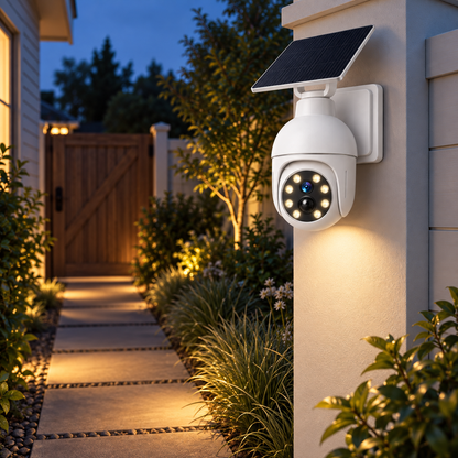 ☀️ Solar Motion Sensor Light - Camera-Style Outdoor Wall & Pathway Lamp 📹