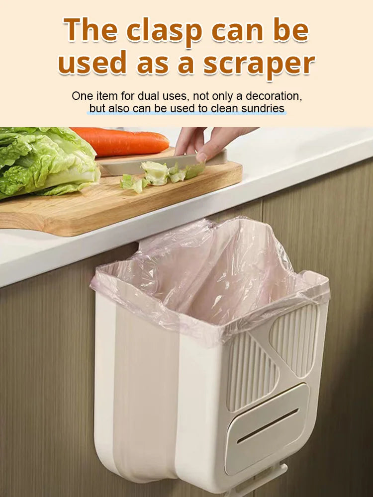 ⏳Time-Limited Special⏰ Folding Hanging Kitchen Waste Trash Can🗑️