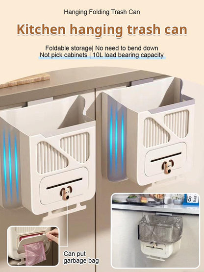 ⏳Time-Limited Special⏰ Folding Hanging Kitchen Waste Trash Can🗑️