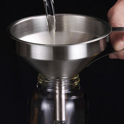 🔥 50% OFF 304 Stainless Steel Filter Funnel – Removable Fine Mesh Strainer