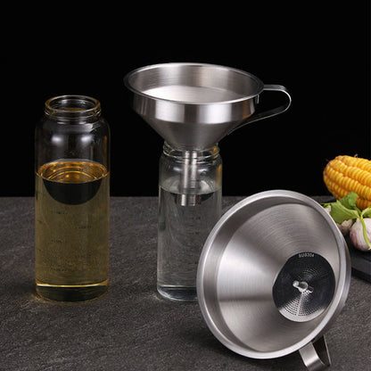 🔥 50% OFF 304 Stainless Steel Filter Funnel – Removable Fine Mesh Strainer
