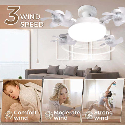 🌀New E27 Socket Ceiling Fan Light – 2‑in‑1 Silent LED Fan with Remote Control, Energy‑Saving Cooling & Lighting Combo for Home Bedroom