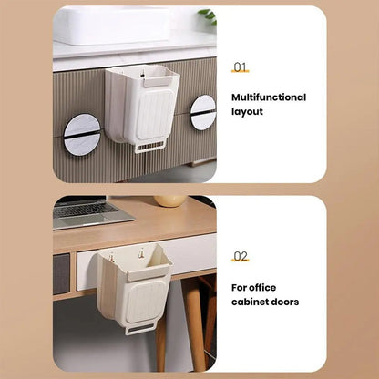 🗑️ Multipurpose Hanging Collapsible Trash Can for Kitchen & Bathroom