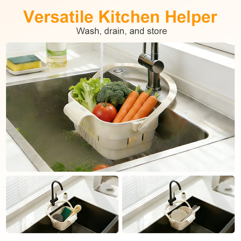 🧽 50% OFF Collapsible Sink Strainer Basket ✨ Catch Scraps, Drain Water & Save Space