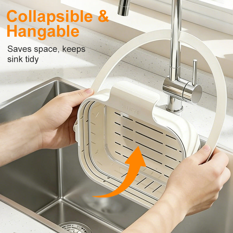 🧽 50% OFF Collapsible Sink Strainer Basket ✨ Catch Scraps, Drain Water & Save Space