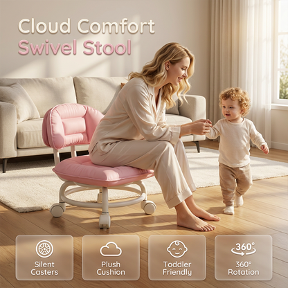 🪑 49% OFF NOW! ⏰ Rolling Low Stool with Backrest – Padded seat & silent casters – Perfect for workshops, garages or studios – comfortable and mobile 🛠️✨