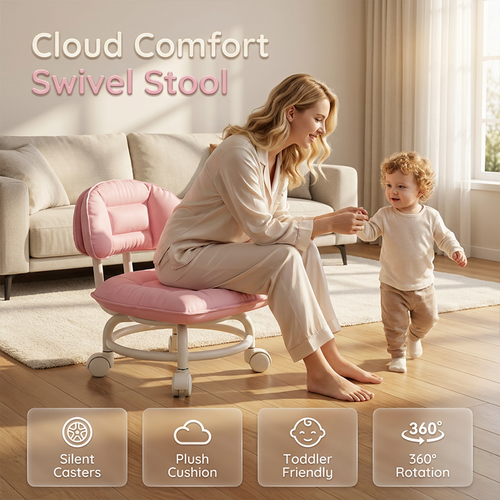 🪑 49% OFF NOW! ⏰ Rolling Low Stool with Backrest – Padded seat & silent casters – Perfect for workshops, garages or studios – comfortable and mobile 🛠️✨
