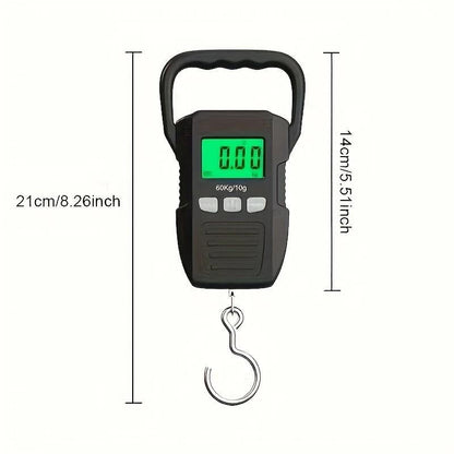 ⏰Portable Digital Hanging Scale – 50 kg Rechargeable Luggage Scale