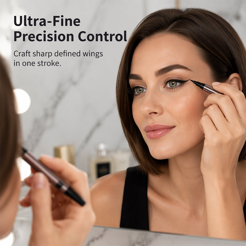 🔥 49% OFF 2-in-1 Eyeliner Pen ✨ Precision Corrector Tip