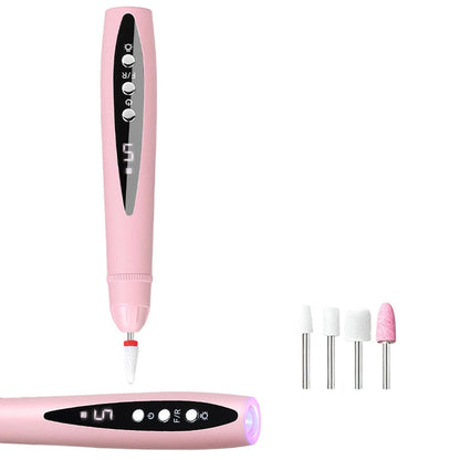 🔥 50% OFF 2-in-1 Electric Nail Drill with UV Gel Light Portable Manicure Pedicure Kit