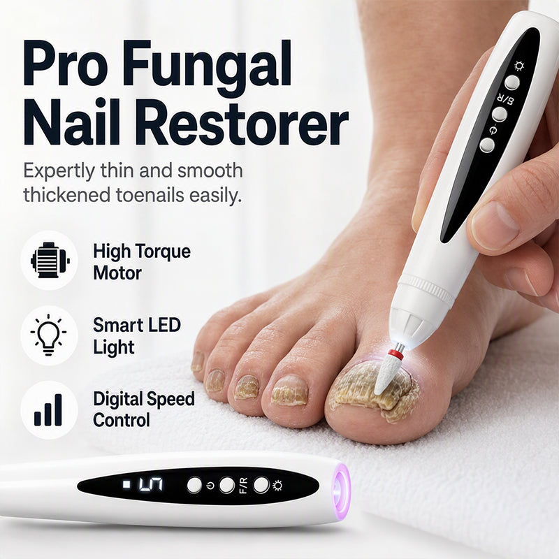 🔥 50% OFF 2-in-1 Electric Nail Drill with UV Gel Light Portable Manicure Pedicure Kit