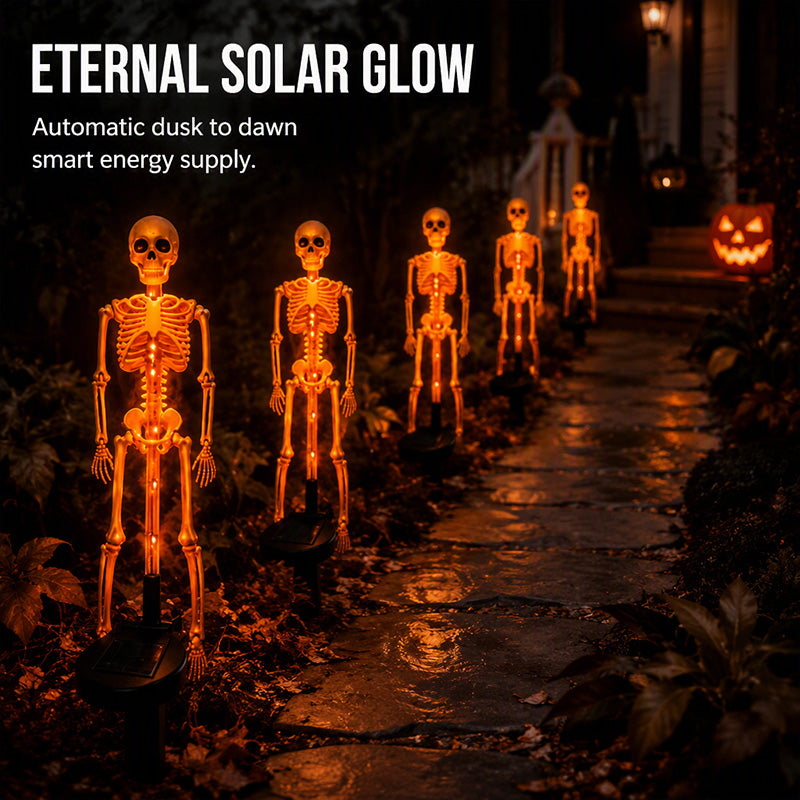 ⏳Time-Limited Special⏰Solar Skull Garden Lights with Eerie Color-Changing Glow 👻Ideal For Haunted Yard, Porch & Walkway! 🪦💡