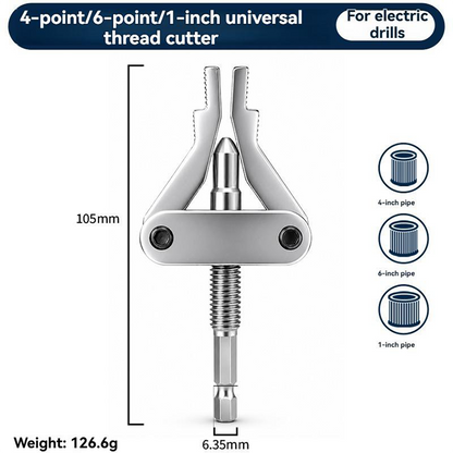 🔩  Broken Pipe Extractor Tool – Fits 1/2", 3/4", 1" pipes Adjustable Drill Attachment  🔥💪