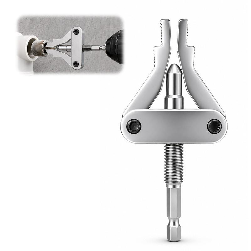 🔩  Broken Pipe Extractor Tool – Fits 1/2", 3/4", 1" pipes Adjustable Drill Attachment  🔥💪