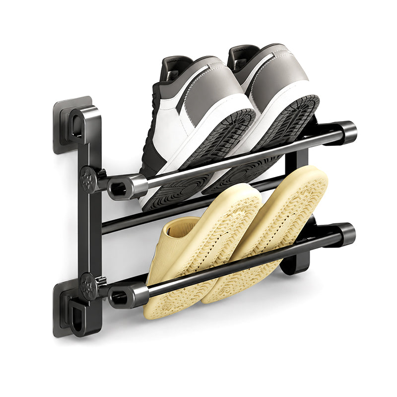 🔥 50% Off Wall-Mounted Slipper Rack – No-Drill Two-Tier Storage
