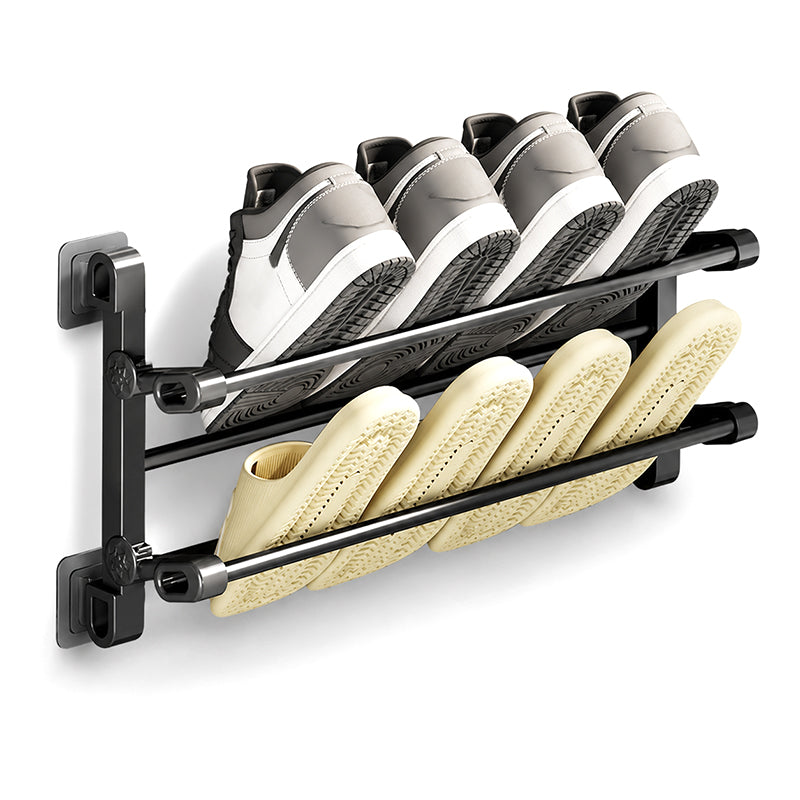 🔥 50% Off Wall-Mounted Slipper Rack – No-Drill Two-Tier Storage
