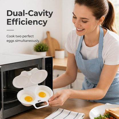 🔥 50% OFF Microwave Egg Poacher 🍳 Quick 2-Egg Breakfast Cooker
